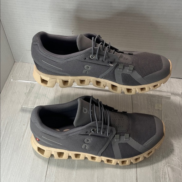 On Running  women’s Charcoal and Beige Sneakers - Picture 3 of 14